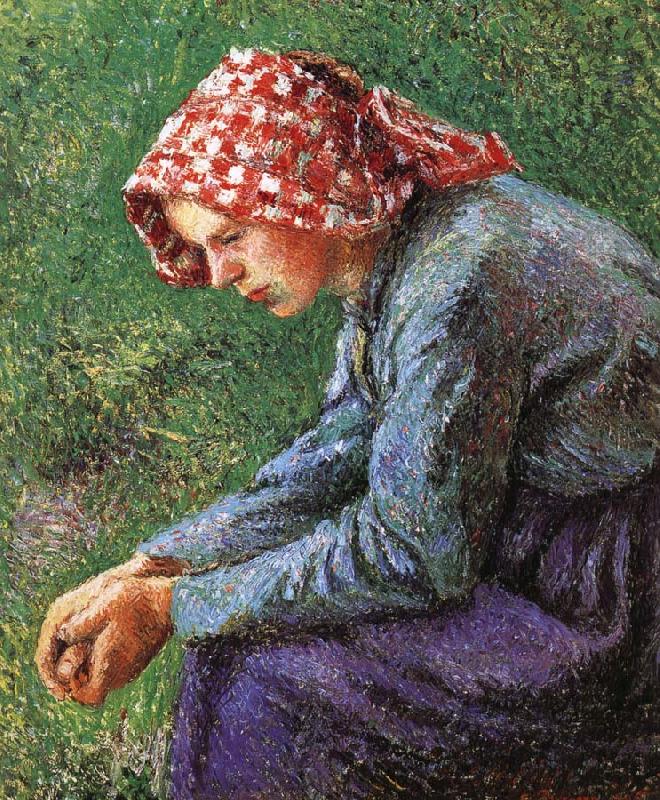 Sitting, Camille Pissarro